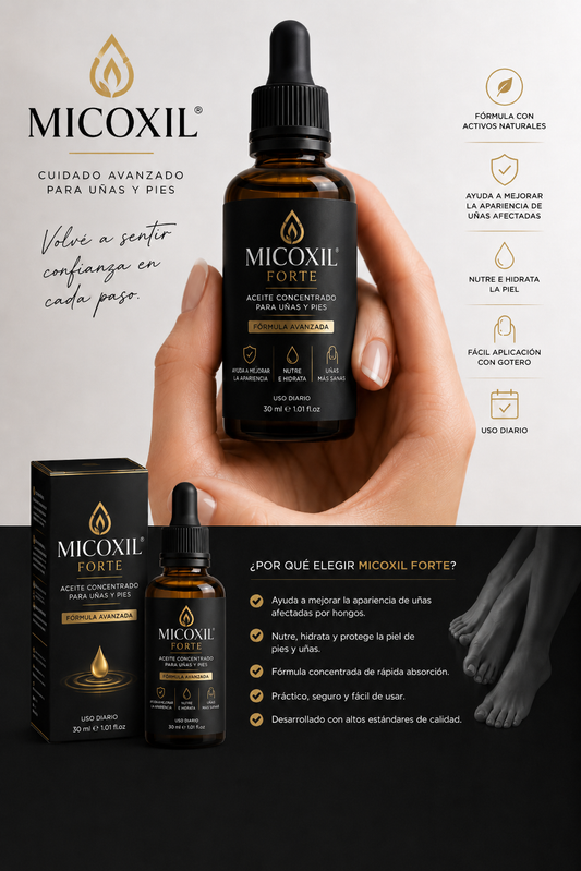 MICOXIL-FORTE  El aceite que sí llega donde el hongo vive.  El aceite que está haciendo que miles de argentinos vuelvan a usar sandalias sin vergüenza.